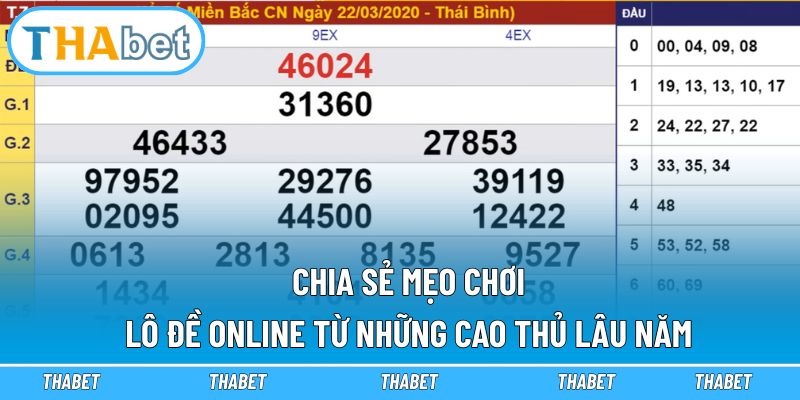 Chia sẻ mẹo chơi lô đề online từ những cao thủ lâu năm